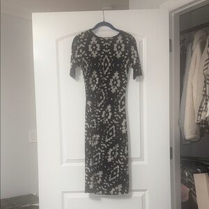 Black and White Patterned Dress